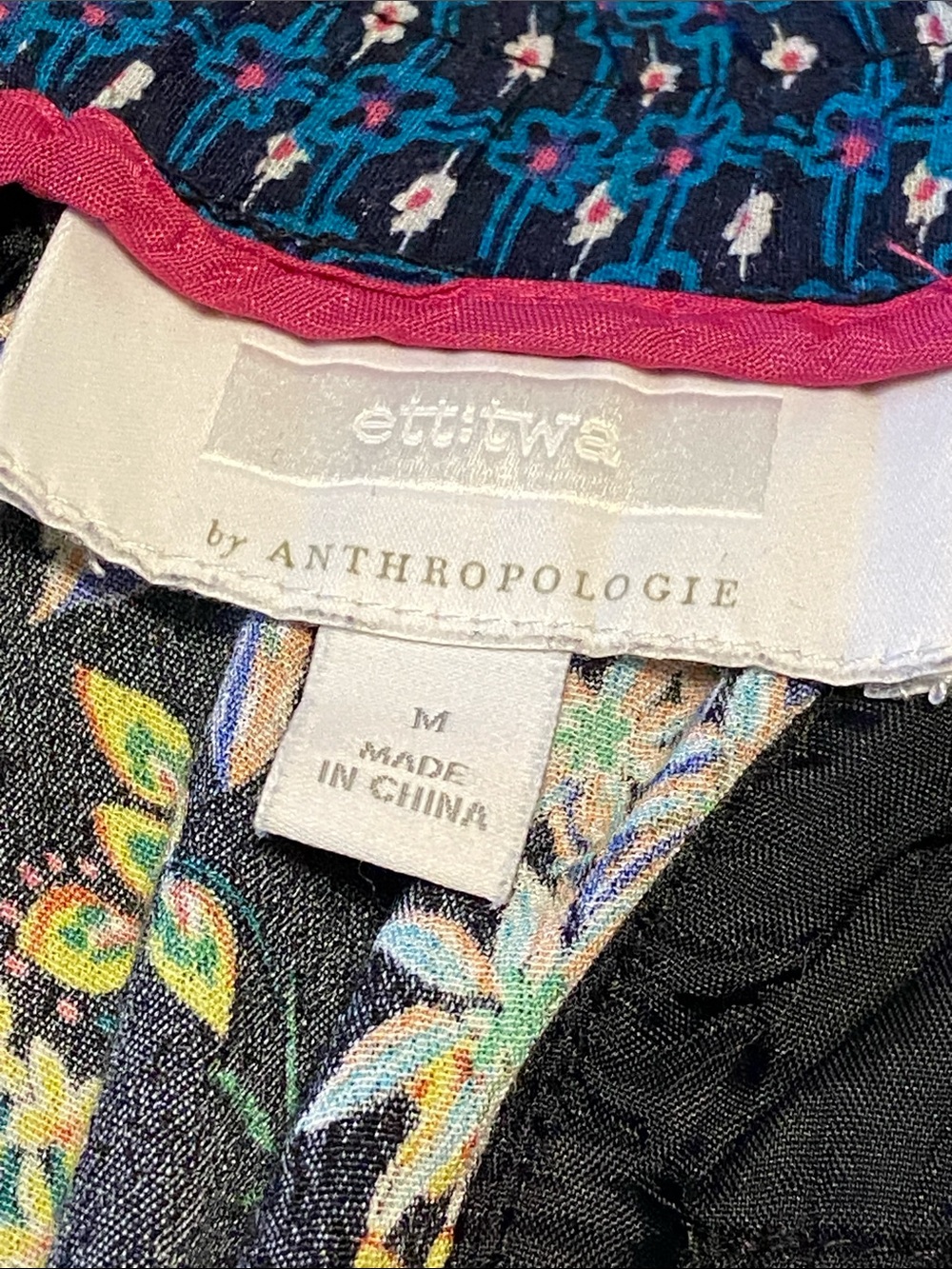 Anthropologie Ett:twa Rousseau Cropped Wide Legs floral tropical Size Medium - Picture 7 of 14